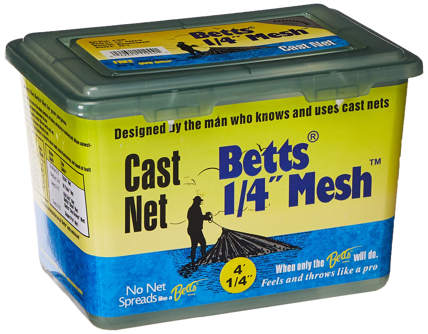 Betts 7PM Old Salt Mono Cast Net, 3/8" Mono Cast Net 7'