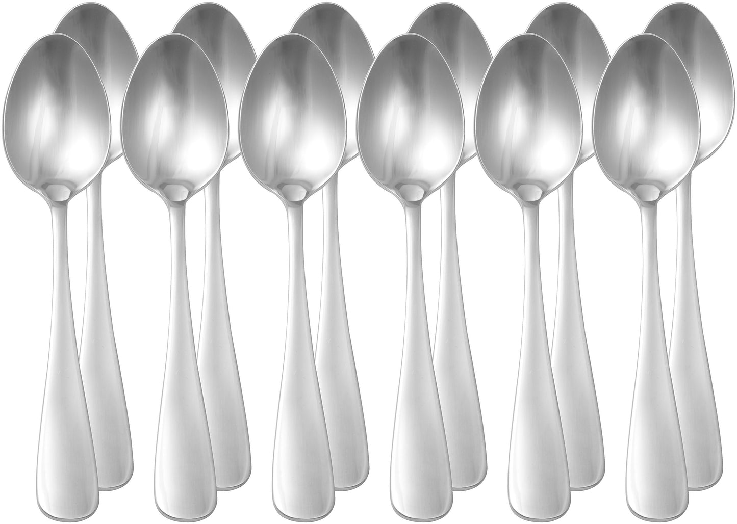 Amazon Basics Stainless Steel Dinner Spoons with Round Edge, Large Tablespoons, 7.9 inches, 10 Pack of 12, 120 count total, Silver