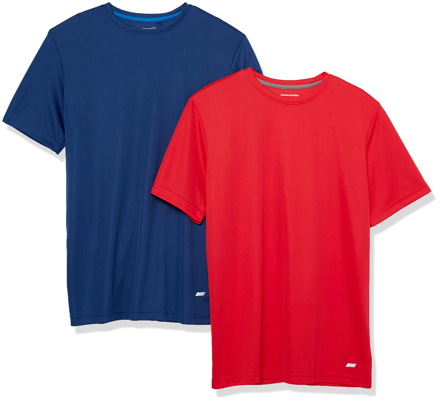 Amazon Essentials Men's Moisture Wicking Breathable Active Performance Tech Gym T-Shirts, Pack of 2
