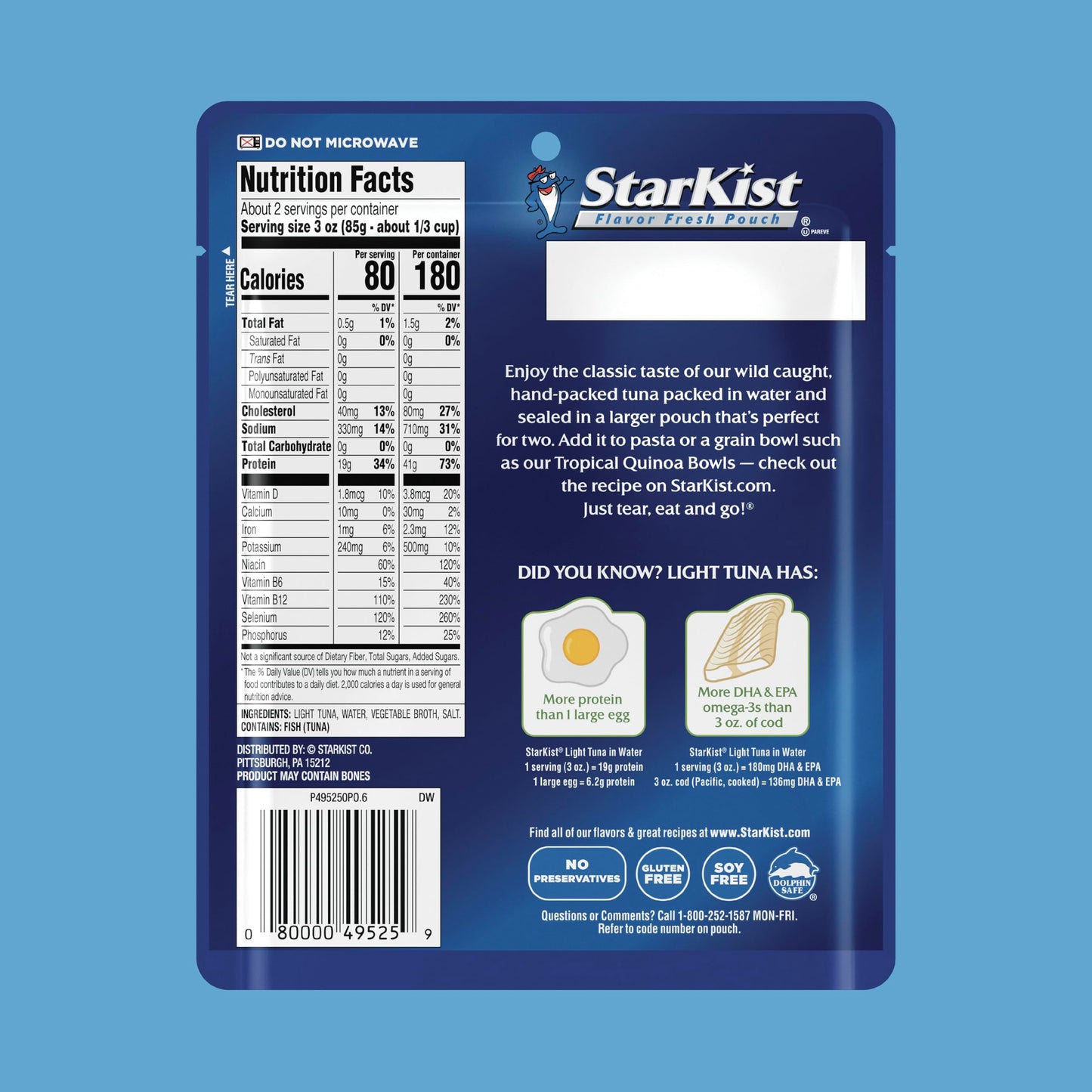 StarKist Chunk Light Tuna in Water, 2.6 Oz, Pack of 24