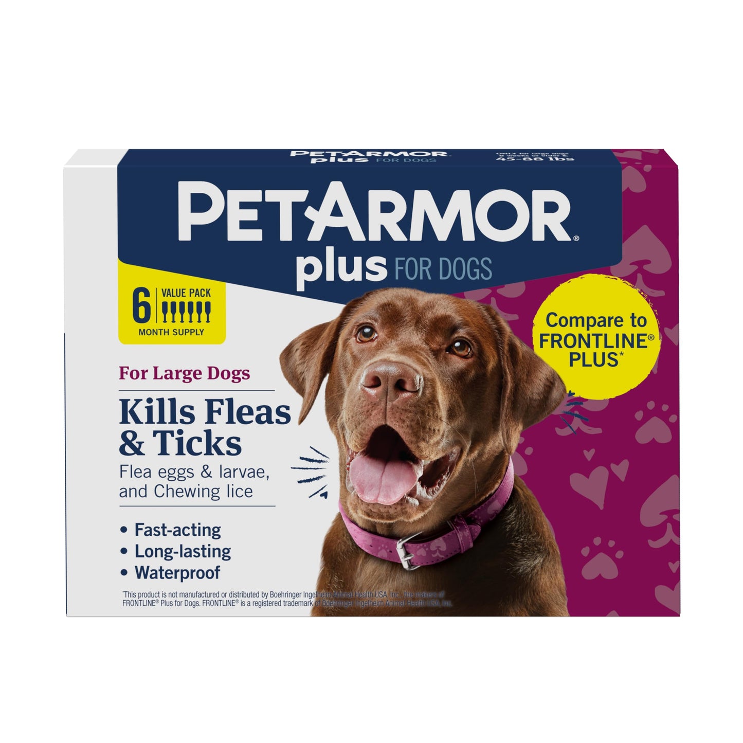 PetArmor Plus Flea and Tick Prevention for Cats, Cat Flea and Tick Treatment, 6 Dose, Waterproof Topical, Fast Acting, Cats Over 1.5 lbs