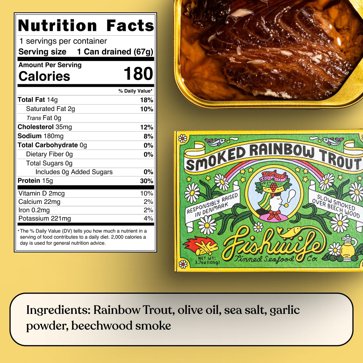 Fishwife Starter 7-Pack (Variety of Tinned Seafood including Smoked Salmon, Rainbow Trout, Sardines, Tuna & More!) | Gluten Free, High Protein | Hand-Packed