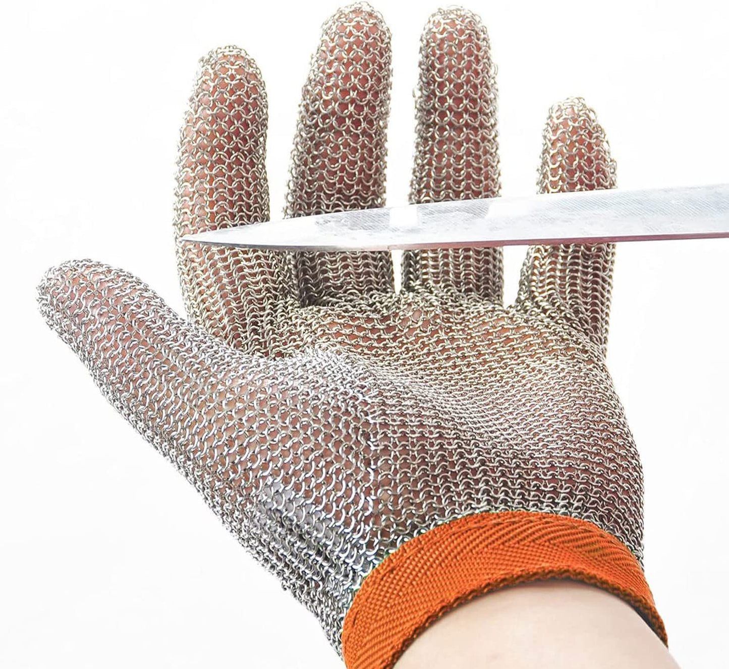 Dowellife Level 9 Cut Resistant Glove - Stainless Steel Mesh Metal Glove for Butcher, Meat Cutting, Oyster Shucking, Kitchen Mandoline, Chef Slicing, Fish Fillet (X-Large)