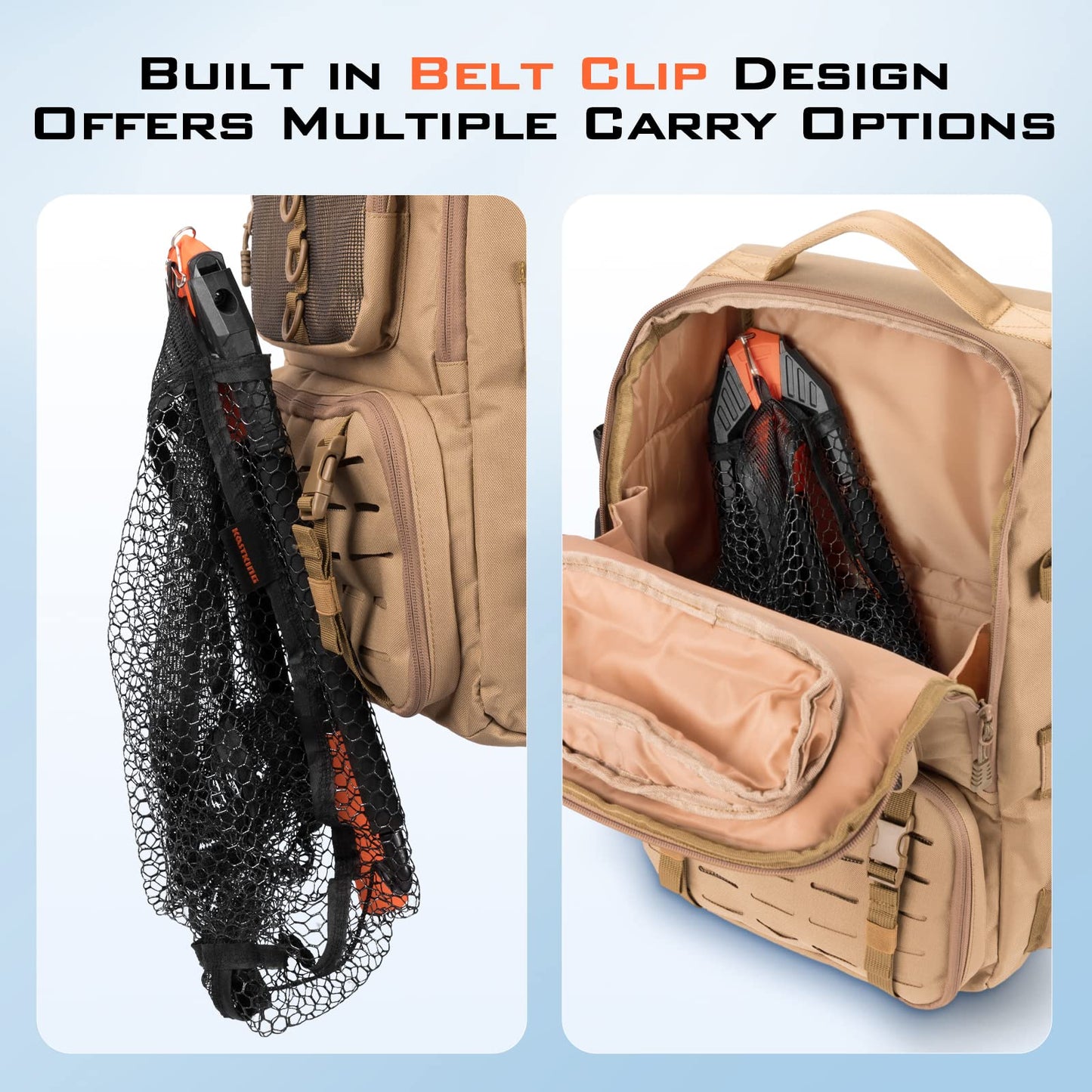 KastKing Pontus Fishing Net, Foldable & Lightweight Landing Net with Built in Length Scale, Strength Aluminum Handle, Fishing Gear and Gift for Men