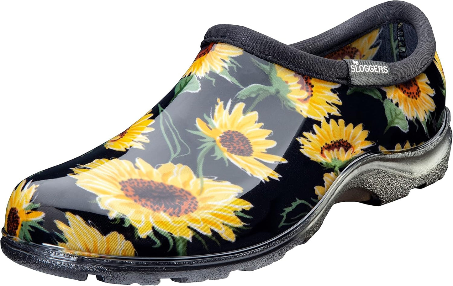 Sloggers Original Waterproof Rain and Garden Shoe for Women– Outdoor Slip-On Garden Clog - Made in The USA with Premium Comfort Insole and Arch Support - Classic Chicken Black, Size 8