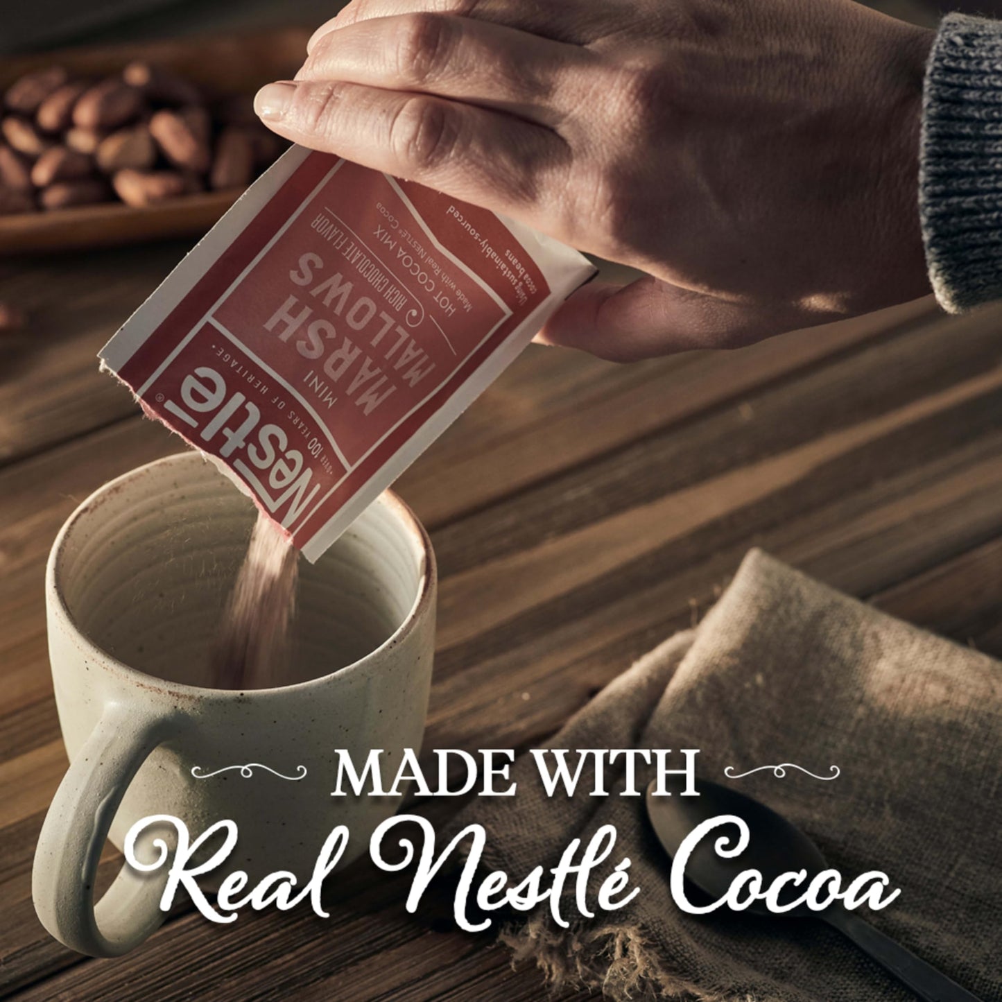 Nestle Hot Chocolate Packets, Hot Cocoa Mix, Rich Chocolate Flavor, Made with Real Cocoa, Bulk Pack, 0.71 oz Packet (50 Count)