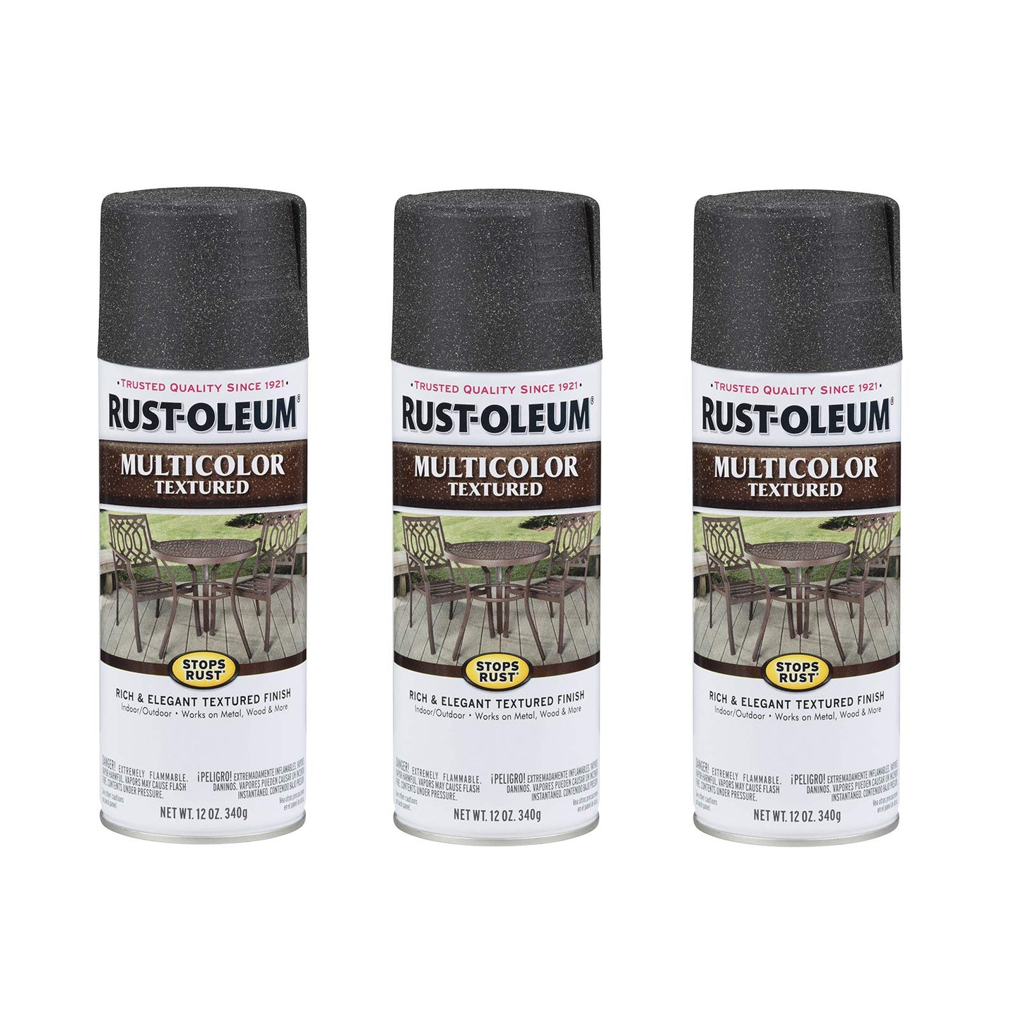 Rust-Oleum 223524-6PK Stops Rust Multi-Color Textured Spray Paint, 12 oz, Desert Bisque, 6 Pack, Beige