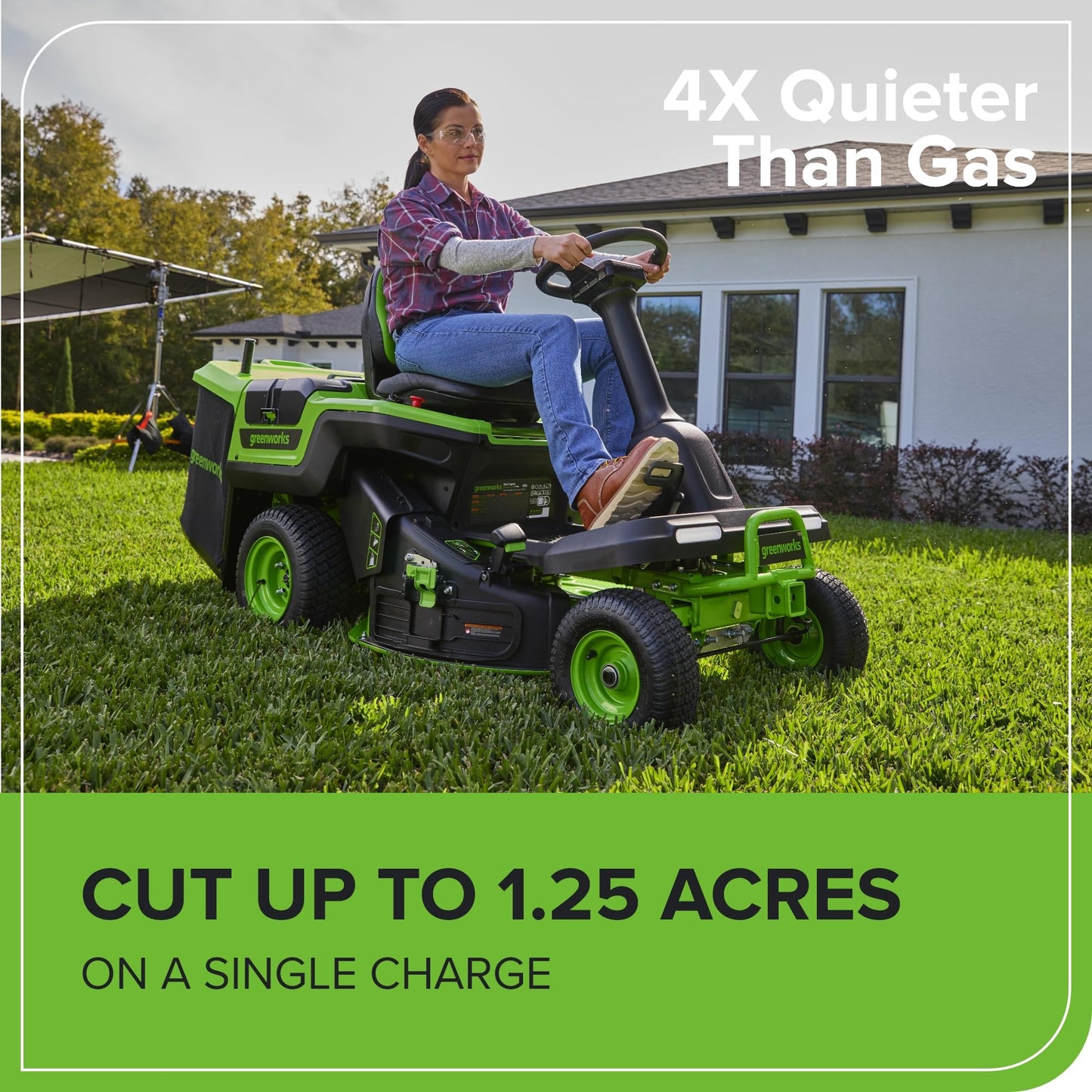 Greenworks 60V 21” Cordless (Push) Lawn Mower (LED Lights + Aluminum Handles), 5.0Ah Battery and Rapid Charger