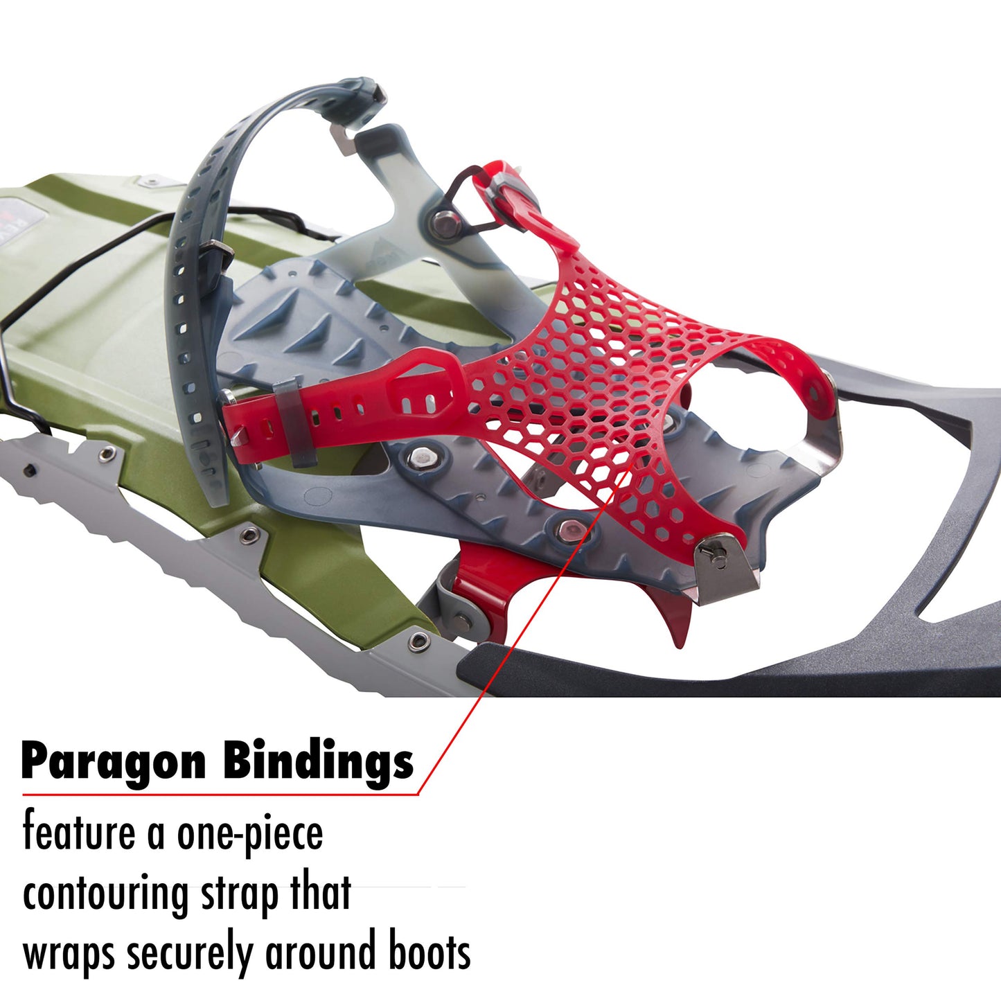MSR Revo Ascent Backcountry & Mountaineering Snowshoes with Paragon Bindings, 22 Inch Pair, Olive