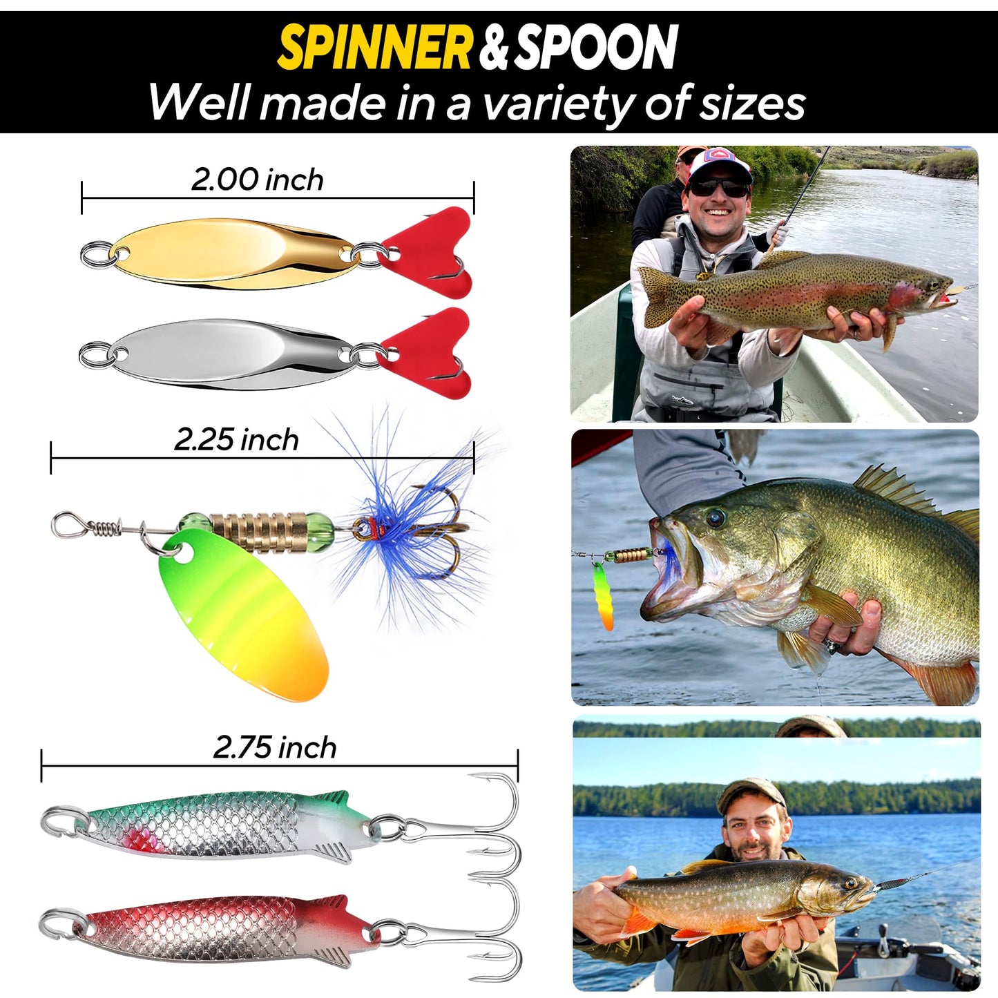 TOPFORT 187/343pcs Fishing Accessories Kit, Organized Fishing Tackle Box with Tackle Included, Fishing Hooks, Fishing Weights Sinkers, Fishing Gear and Equipment, Fishing Gift for Men