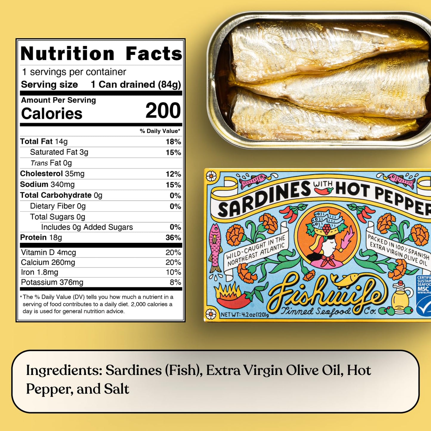 Fishwife Starter 7-Pack (Variety of Tinned Seafood including Smoked Salmon, Rainbow Trout, Sardines, Tuna & More!) | Gluten Free, High Protein | Hand-Packed