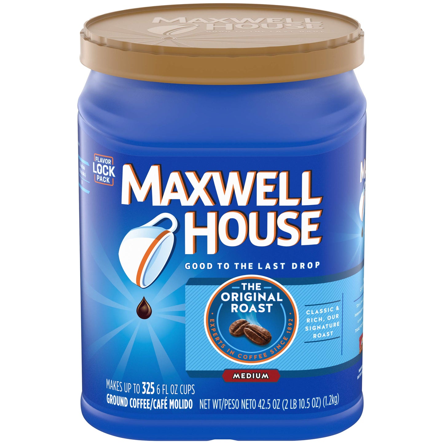 Maxwell House Breakfast Blend Mild Roast Ground Coffee, 38.8 oz Canister