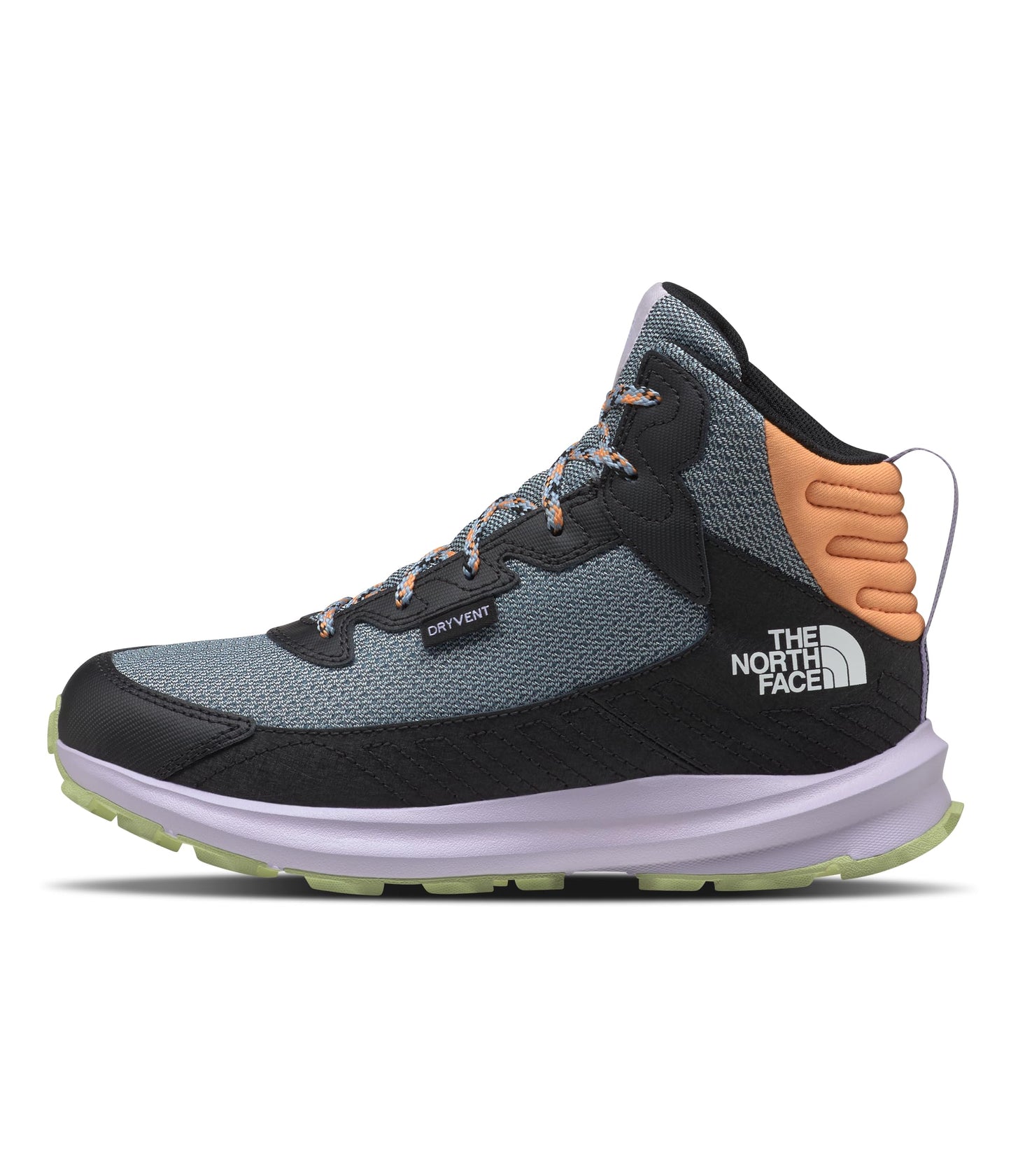THE NORTH FACE Kids' Fastpack Hiker Mid Waterproof Shoe | Rockered Eva Midsole, Grippy Rubber Outsole
