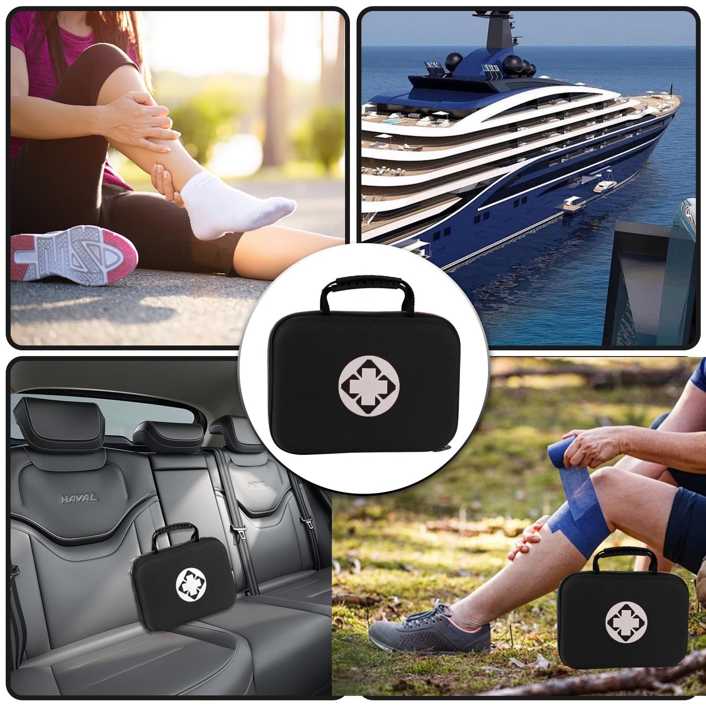 276PCS First Aid Kit Home Car Camping Hiking Emergency Supplies Small Compact Lovely Bag for School Outdoor, Basic Outdoor Essentials Survival Kit for Travel AMORNING