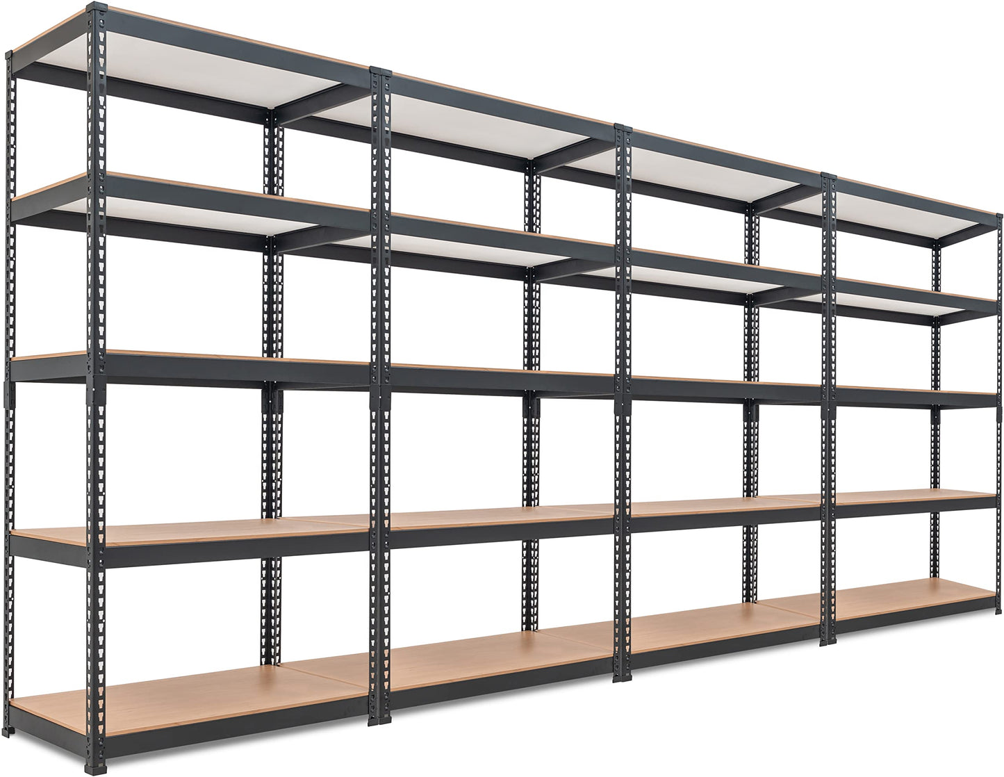 HOMEDANT 5 Tier Laminated Boltless Heavy Duty Garage Storage Adjustable Wide Size Metal Shelving Unit Utility Rack Shelves Organization Multipurpose Shelf Shed Warehouse 47.7"W x 24.1"D x 71.3"H 2Pack