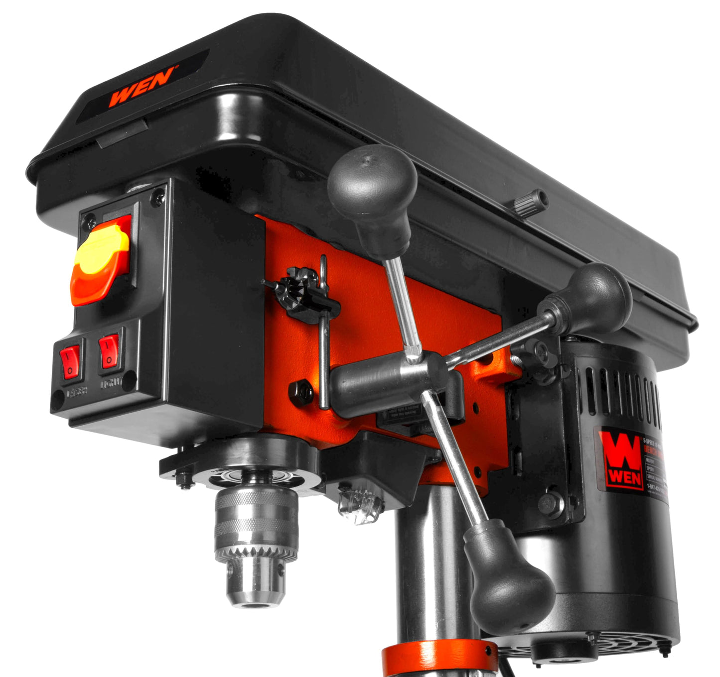 WEN 4208T 2.3-Amp 8-Inch 5-Speed Cast Iron Benchtop Drill Press,Black/Orange