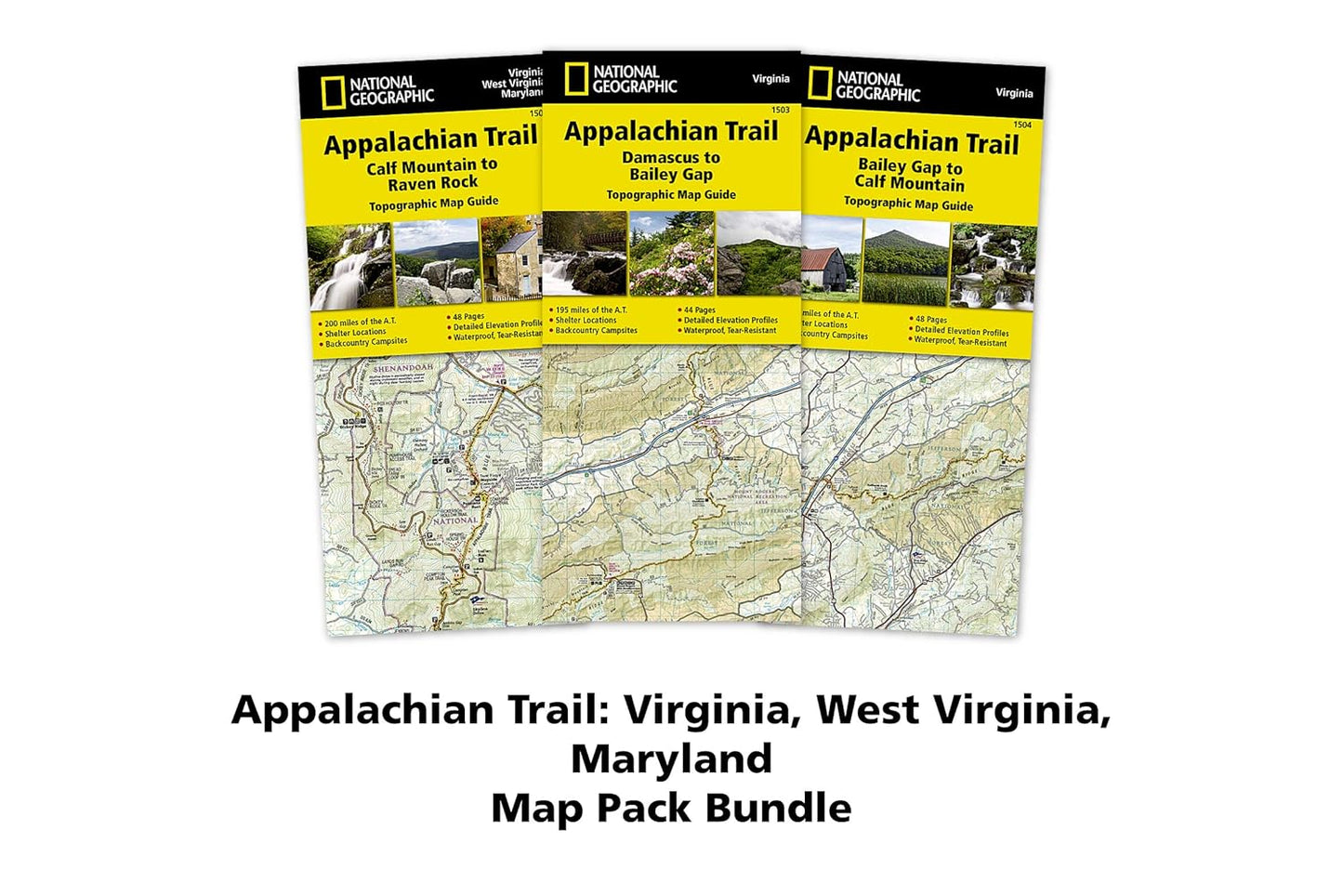 Appalachian Trail: Virginia, West Virginia, Maryland [Map Pack Bundle] (National Geographic Trails Illustrated Map)