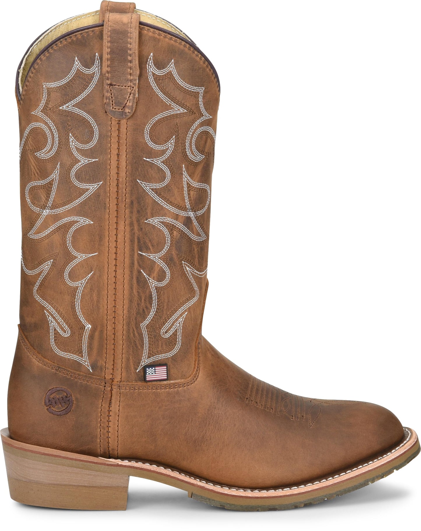 DOUBLE-H Dylan 12" Work Boots for Men - Old Town Folklore Leather, PermaFresh Cushioned Insole, Oil- and Slip-Resistant I.C.E. Outsole, Made in USA