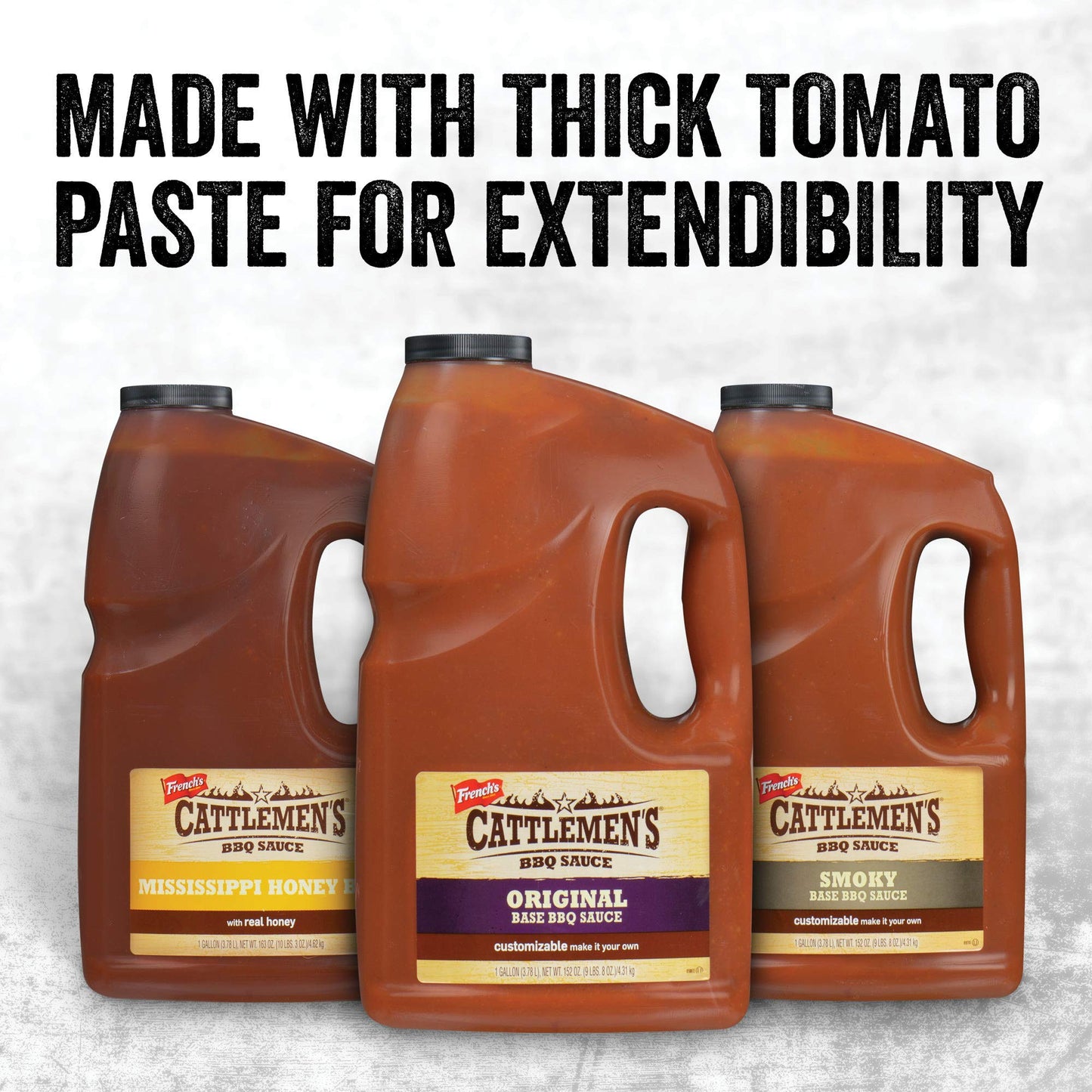 Cattlemen's Mississippi Honey BBQ Sauce, 1 gal - One Gallon Bulk Container of Mississippi Honey Barbecue Sauce Blend of Honey, Vinegar, Hickory and More for Dipping and Barbecue Recipes