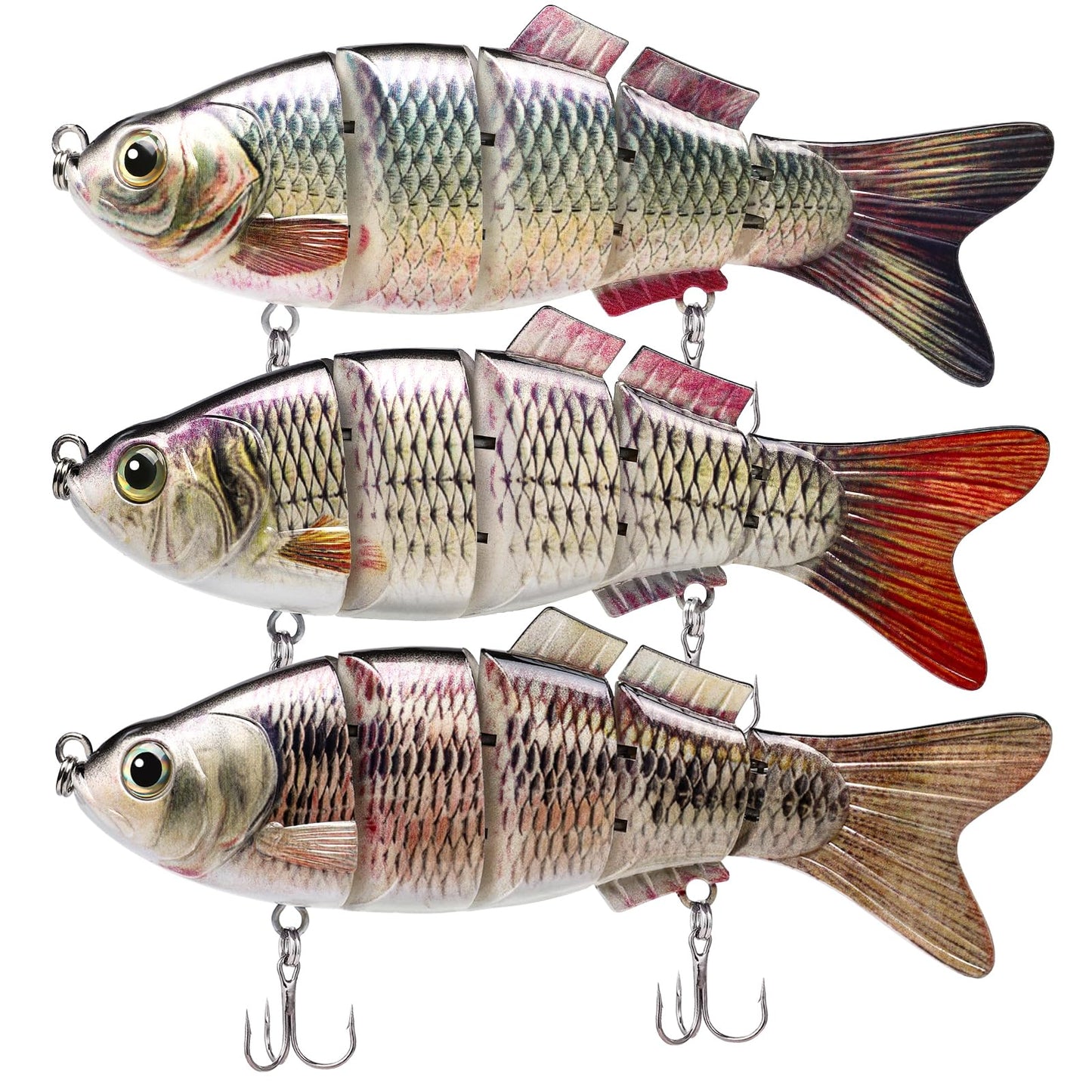 TRUSCEND Swimmax for Saltwater and Freshwater, Realistic Fishing Lures for Bass Trout Crappie Walleye Pike Bluegill Salmon, Swimbait for Bass Fishing, Amazing Fishing Gear Gifts for Family Fishing