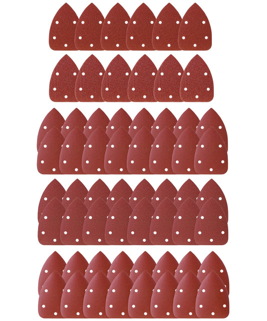 Bates- Mouse Detail Sander Sanding Pads, 30 pcs, 40/80/120/180/240 Grits, Palm Sander Sandpaper
