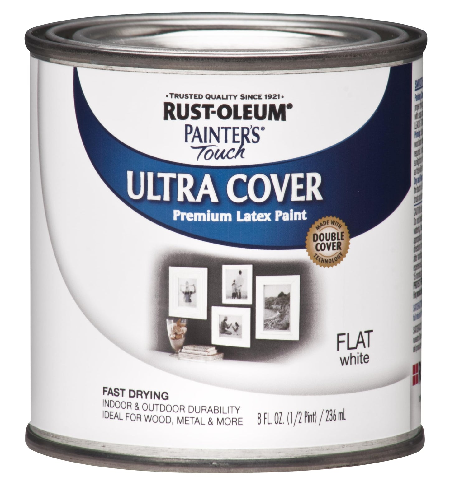Rust-Oleum 1976502 Painter's Touch Latex Paint, Flat Black 32 Fl Oz, 1 Quarts, (Pack of 1)