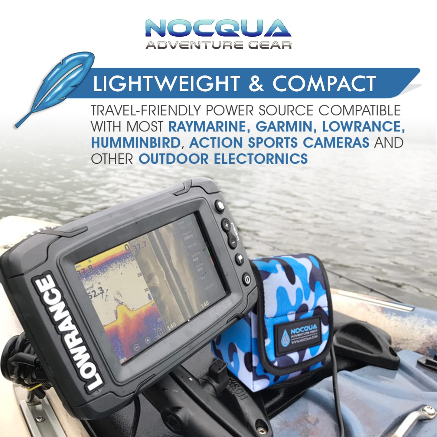 Pro Power Water-Resistant Battery & Charger Kit - Compatible with GPS, Depth & Fish Finders, & Most 12 Volt Electronics
