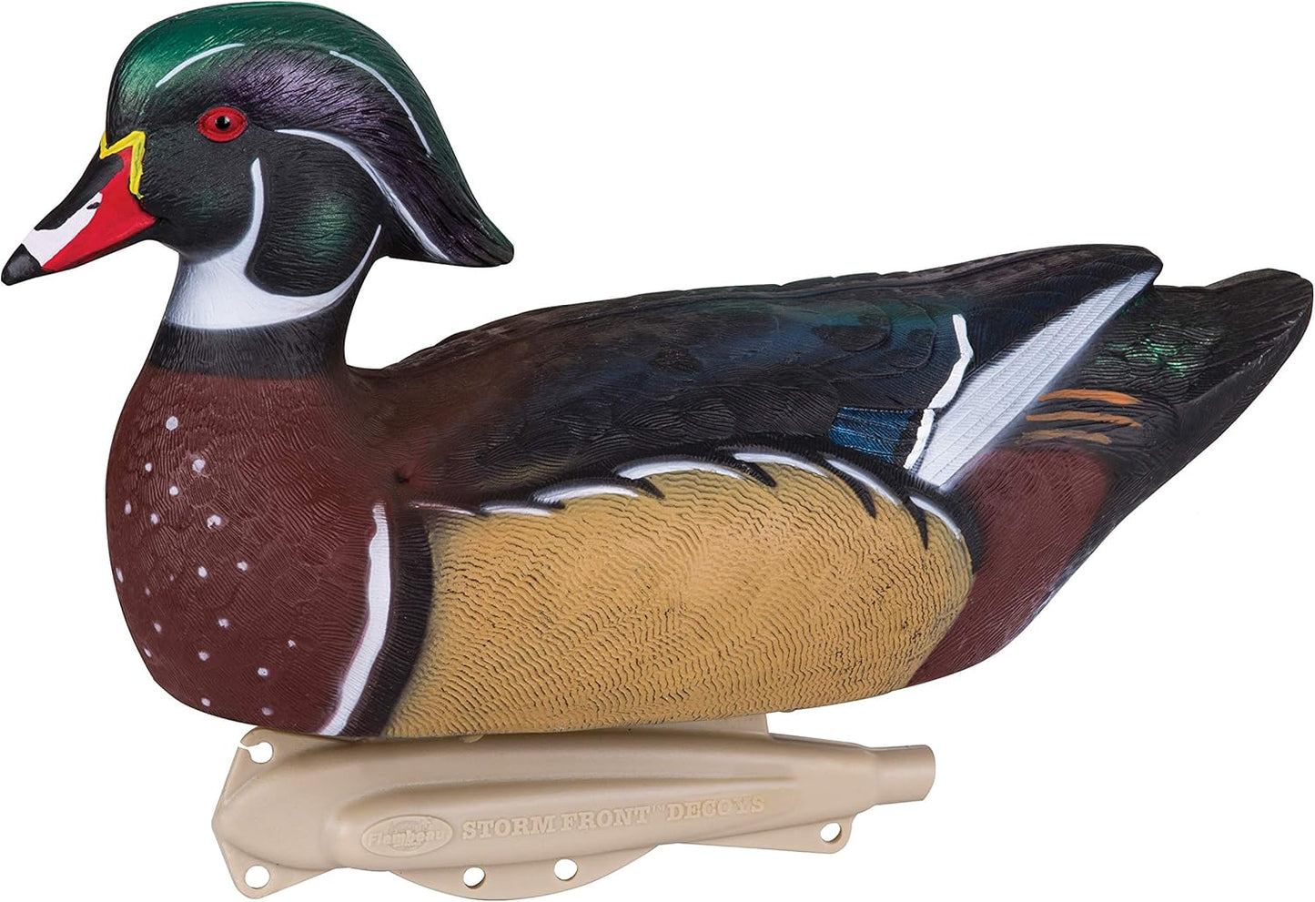Flambeau Outdoors 8018SUV Storm Front 2 Wood Duck Decoys, Classic Floaters - 6-Pack