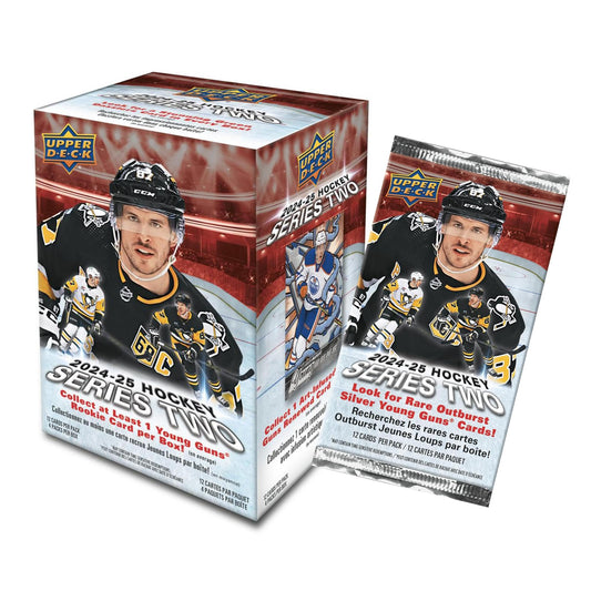 2024/25 Upper Deck Series 2 Hockey Blaster Box, 4 Packs Per Box, 12 Cards Per Pack