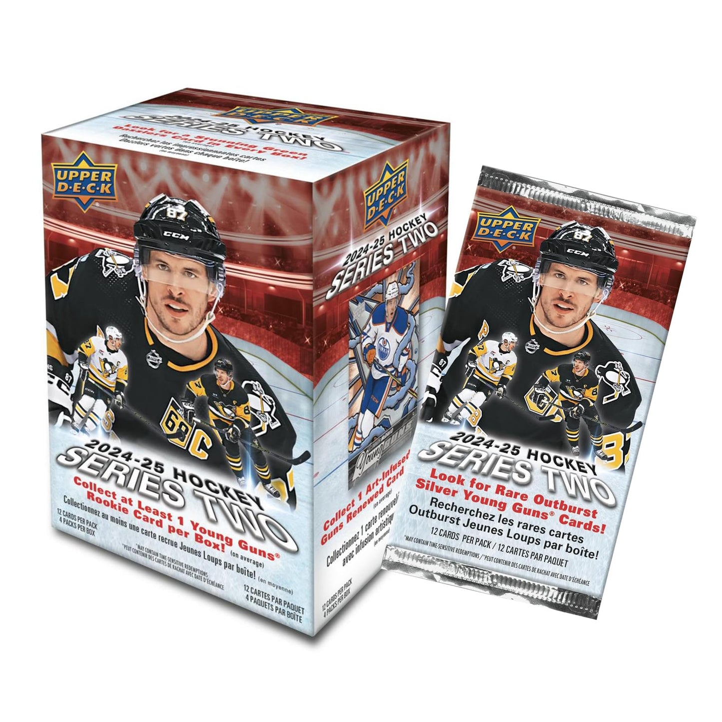 2024/25 Upper Deck Series 2 Hockey Blaster Box, 4 Packs Per Box, 12 Cards Per Pack