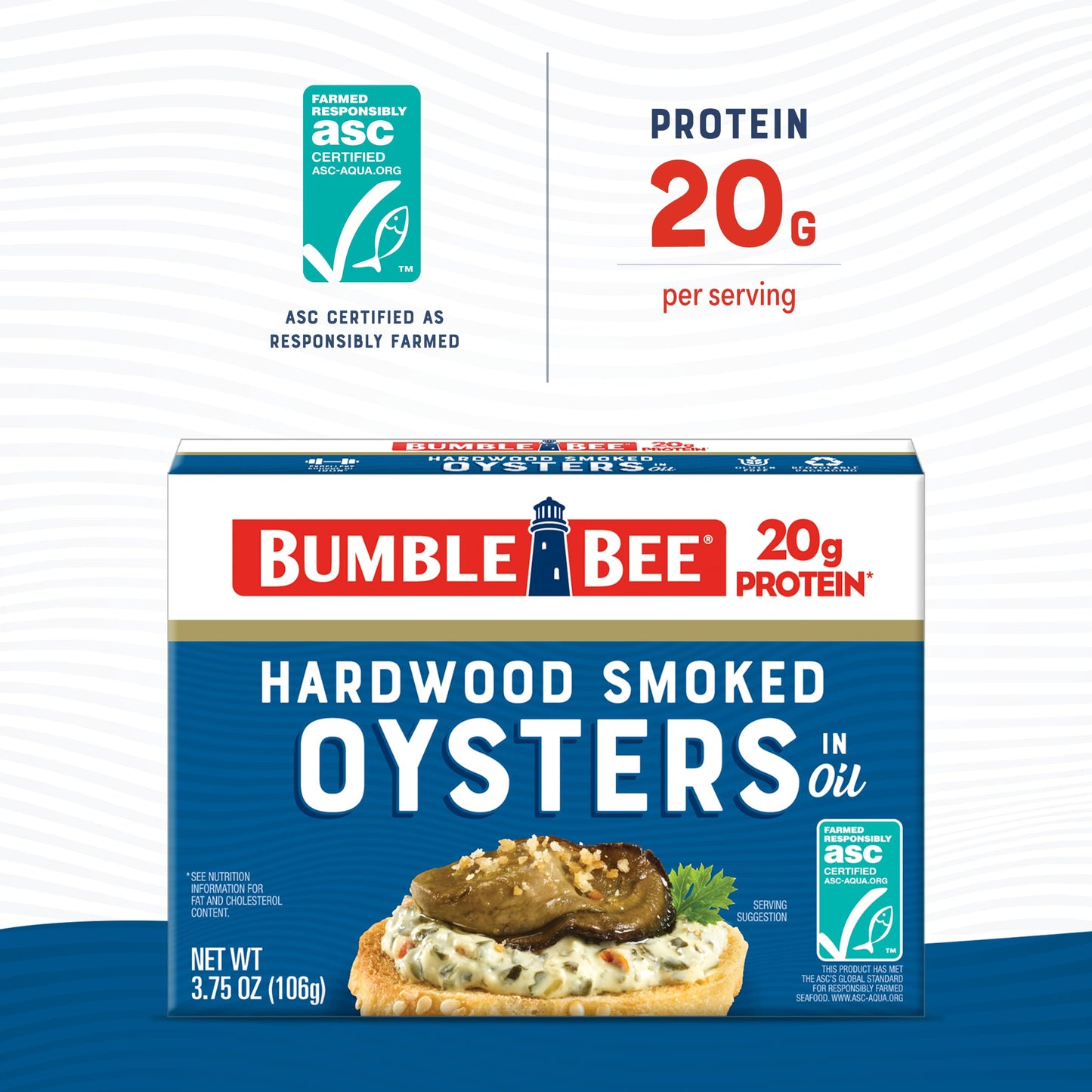 Bumble Bee Hot & Spicy Hardwood Smoked Oysters, 3.75 oz Tin (Pack of 12) - 20g Protein per Serving, Gluten Free, Keto