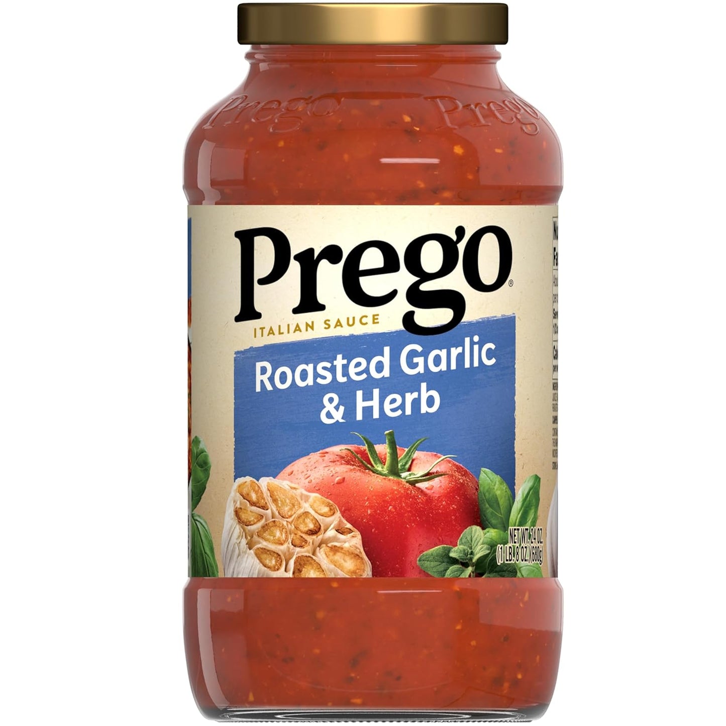Prego Pasta Sauce, Italian Tomato Sauce with Roasted Garlic & Parmesan Cheese, 24 oz Jar