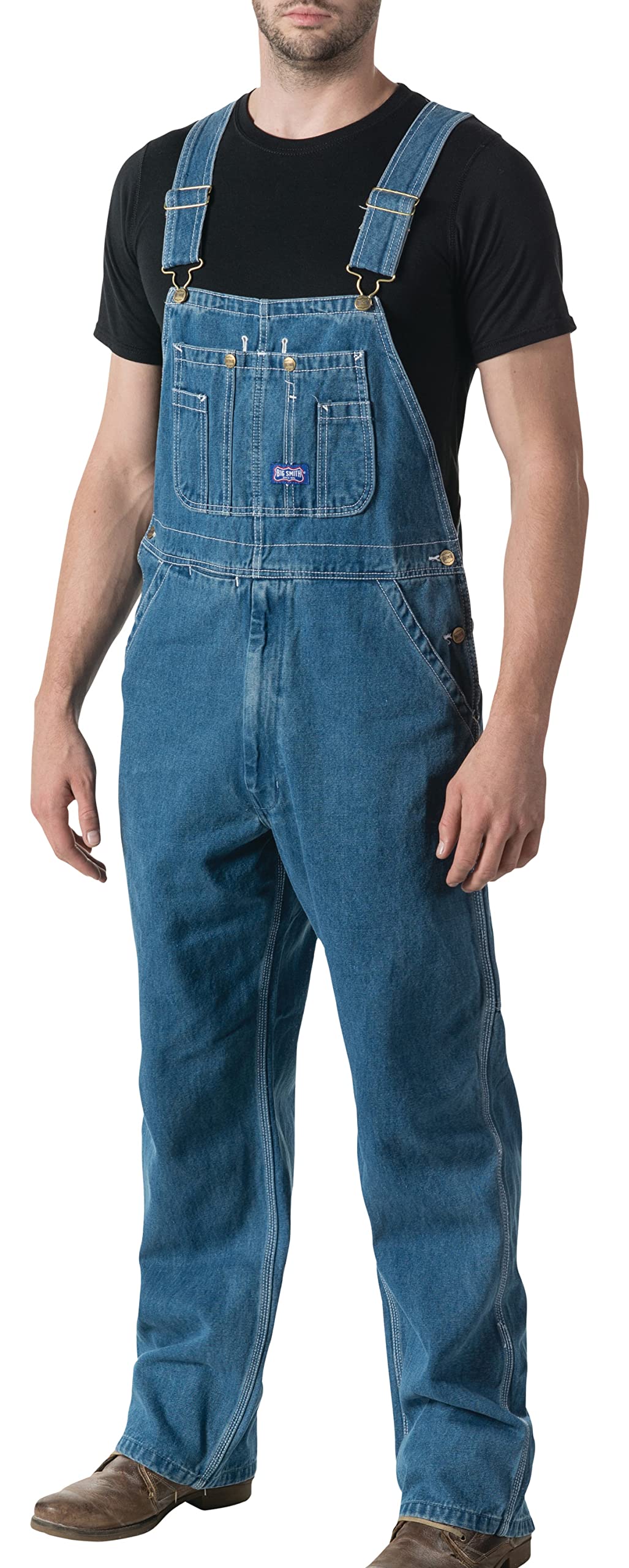 Walls mens Stonewashed Denim Bib Overall