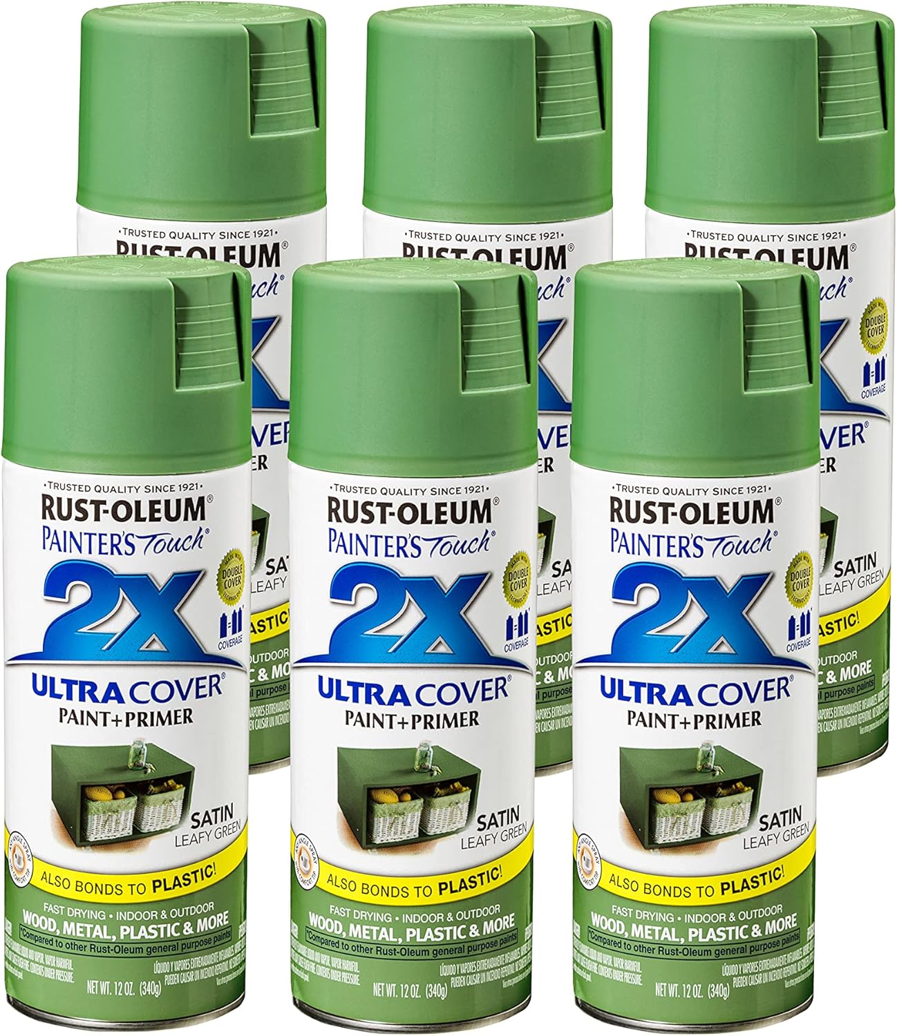 Rust-Oleum 331182 Painter's Touch 2X Ultra Cover Spray Paint, 12 oz, Ultra Matte Black