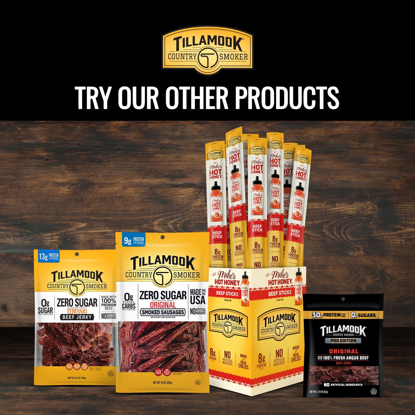 Tillamook Country Smoker Real Hardwood Smoked Sausages, Pepper, 15.2 Ounce Tall Jar, 20 Count