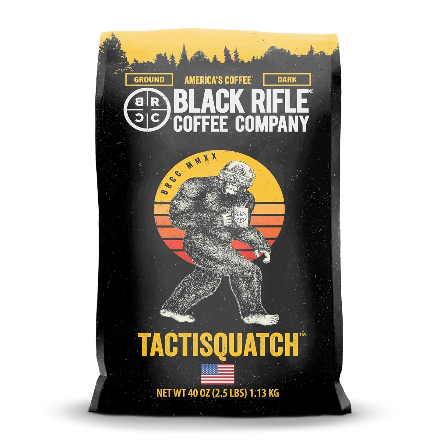 Black Rifle Coffee Company Tactisquatch Dark Roast Ground Coffee, 40 OZ Bag