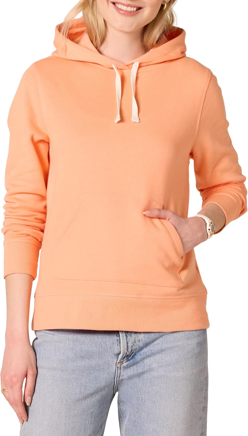 Amazon Essentials Women's Regular-Fit Brushed Back Fleece Pullover Hoodie (Available in Plus Size)