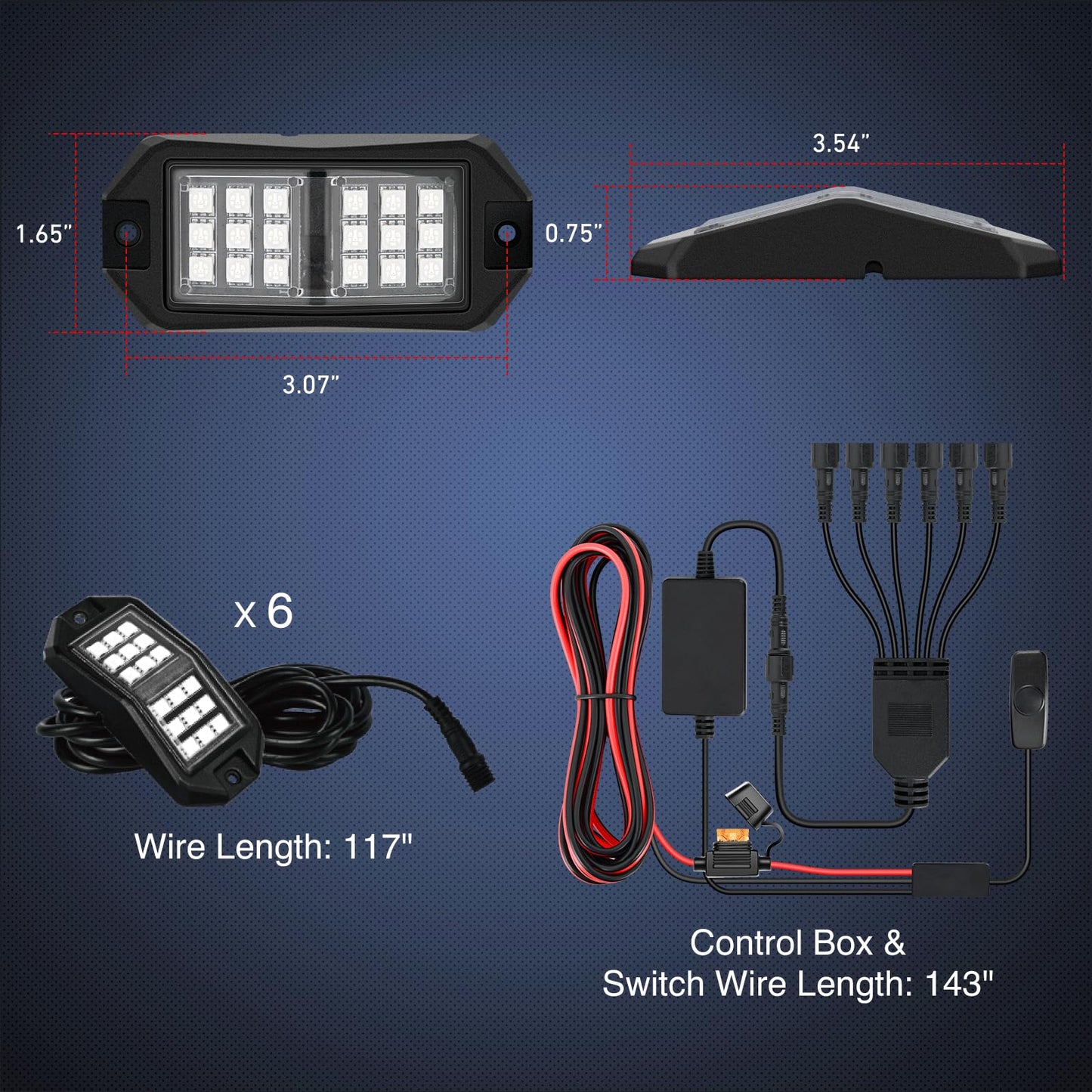 Nilight RGB LED Rock Lights Kit, 4 pods Underglow Multicolor Neon Light Pod with Bluetooth App Control Flashing Music Mode Wheel Well Light for Truck ATV UTV RZR SUV