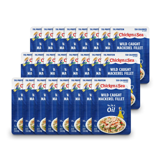 Chicken of the Sea Chub Mackerel in Brine, 15 Ounce Cans (Pack of 12), Nutrient Rich, Wild Caught Canned Mackerel
