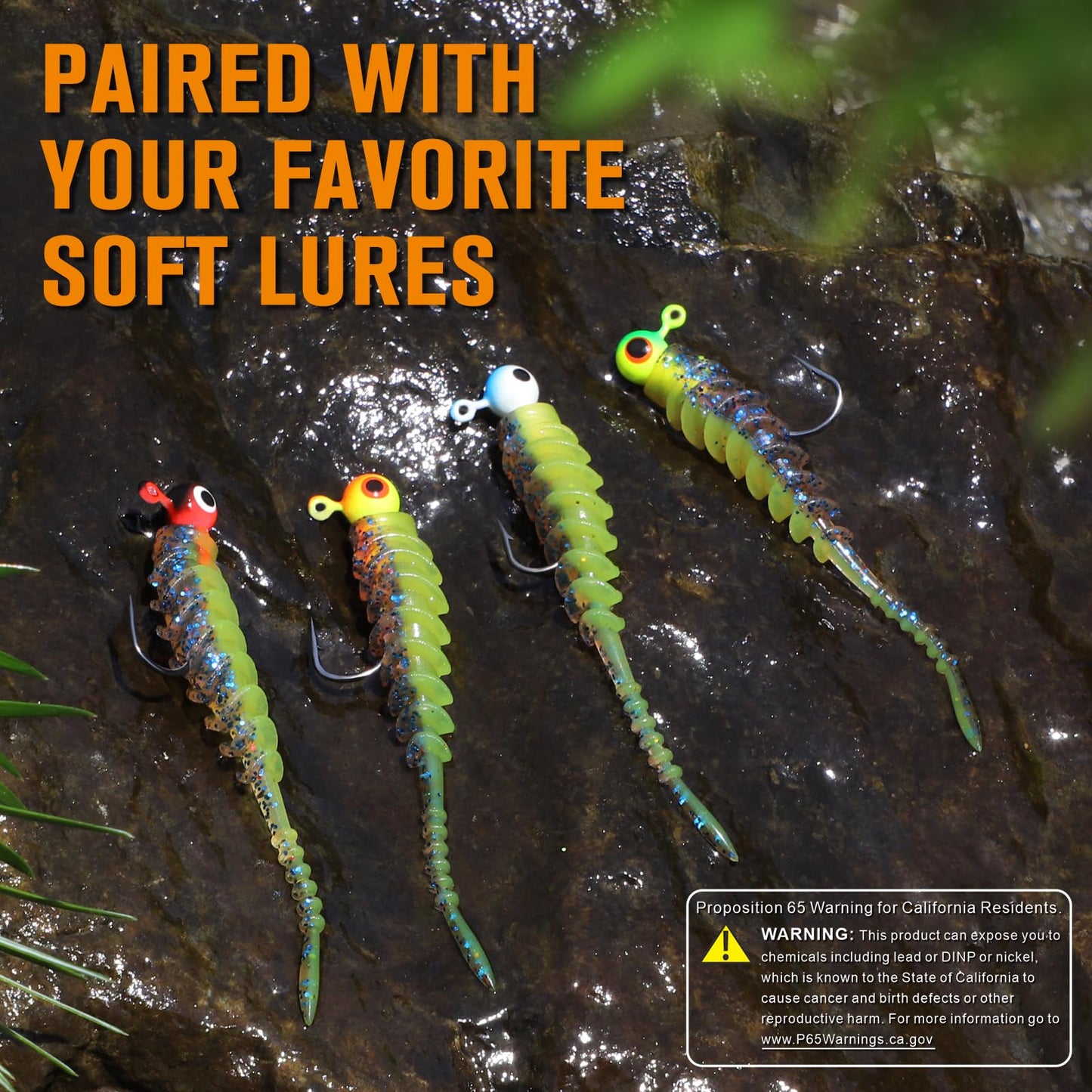 Dovesun Jig Heads for Fishing, Painted Jigheads with 3D Eye Ball Glowing Walleye | Bass | Crappie jigs 1/2oz 3/8oz 1/4oz 1/5oz 1/8oz 1/10oz 1/16oz 1/32oz Fishing Jig Hooks Assortment 15-40pcs