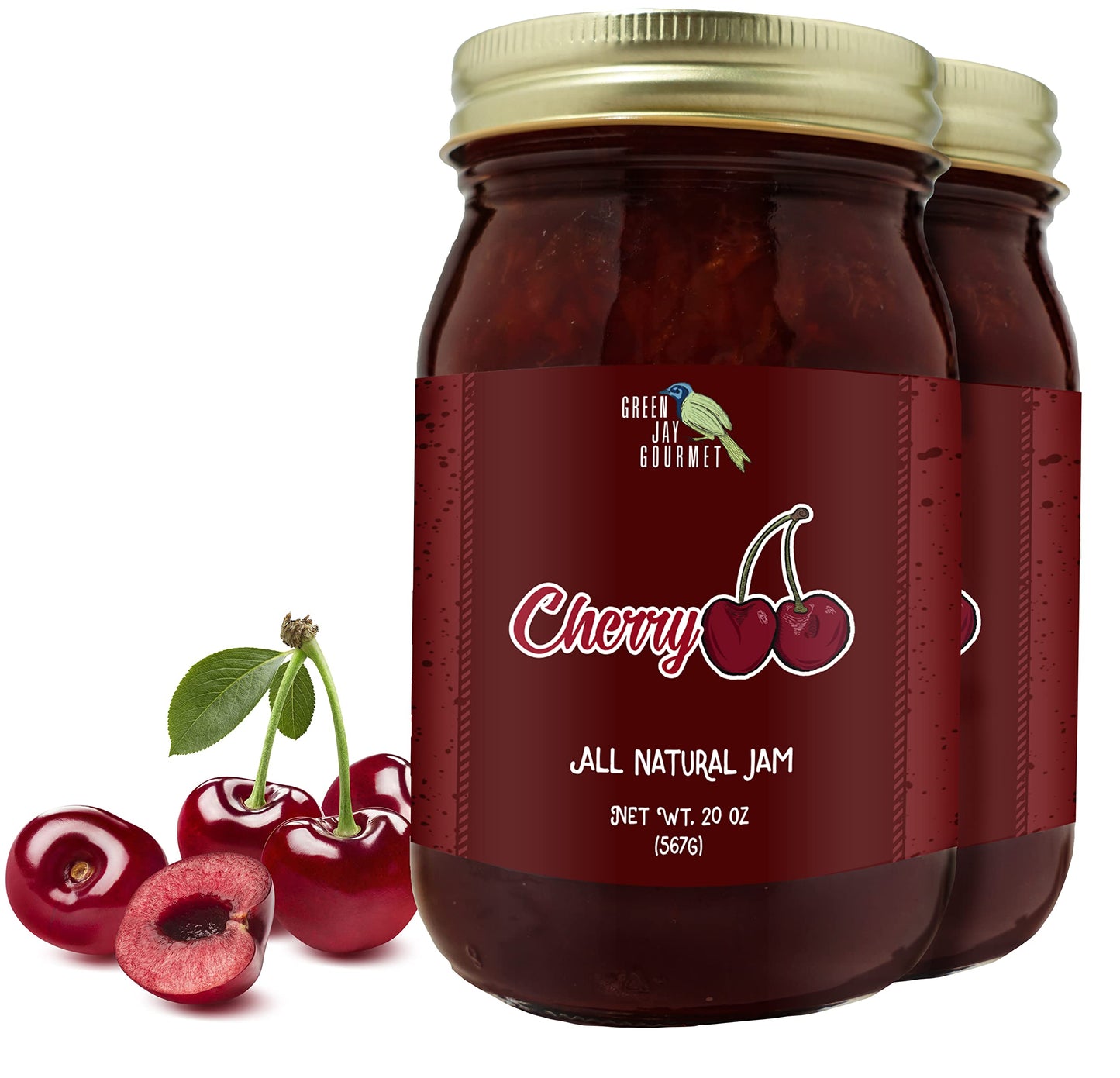 Green Jay Gourmet Spicy Jam Variety Pack - All-Natural Raspberry Jalapeno Jam, Strawberry Jalapeno Jam, Blackberry Jalapeno Jam - Vegan, Gluten-free Jam - No Preservatives - USA Made - 3 x 20 Ounces