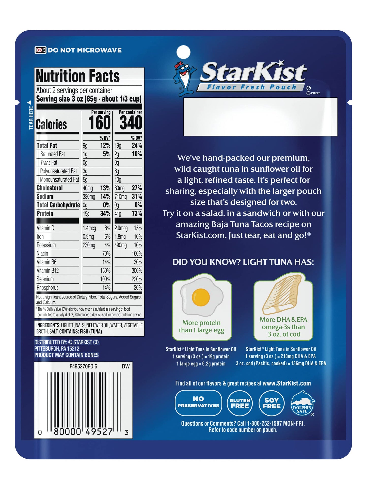 StarKist Chunk Light Tuna in Water, 2.6 Oz, Pack of 24