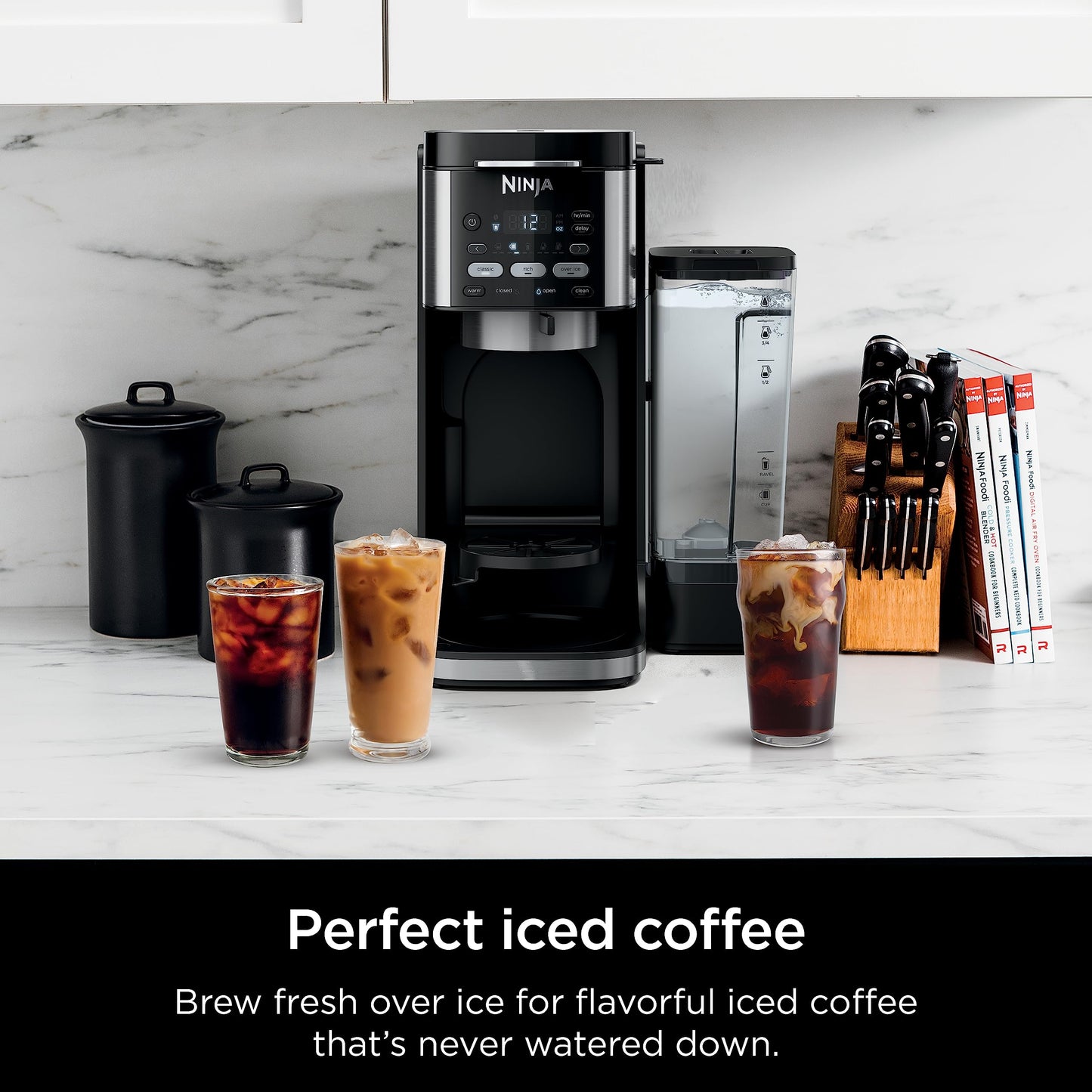 Ninja Hot and Iced Coffee Maker, Single Serve Coffee Maker and Drip Coffee Machine, DualBrew Pro Specialty 12-Cup with K-Cup Combo, Includes Permanent Filter, CFP307
