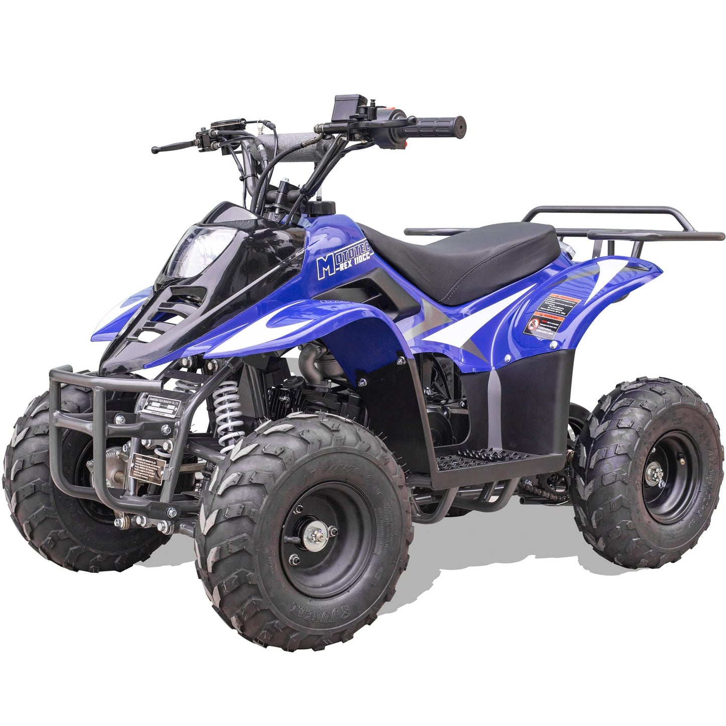 MotoTec Rex 110cc 4-Stroke Kids Gas ATV Black