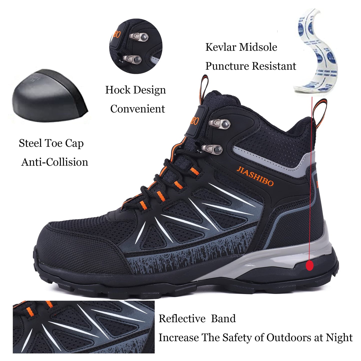 Steel Toe Work Boots for Women - Insulated Work Boots Steel Toe Sneakers Comfortable Construction Boot Lightweight Work & Safety Toe Shoes Gifts for Construction Workers for Work Construction