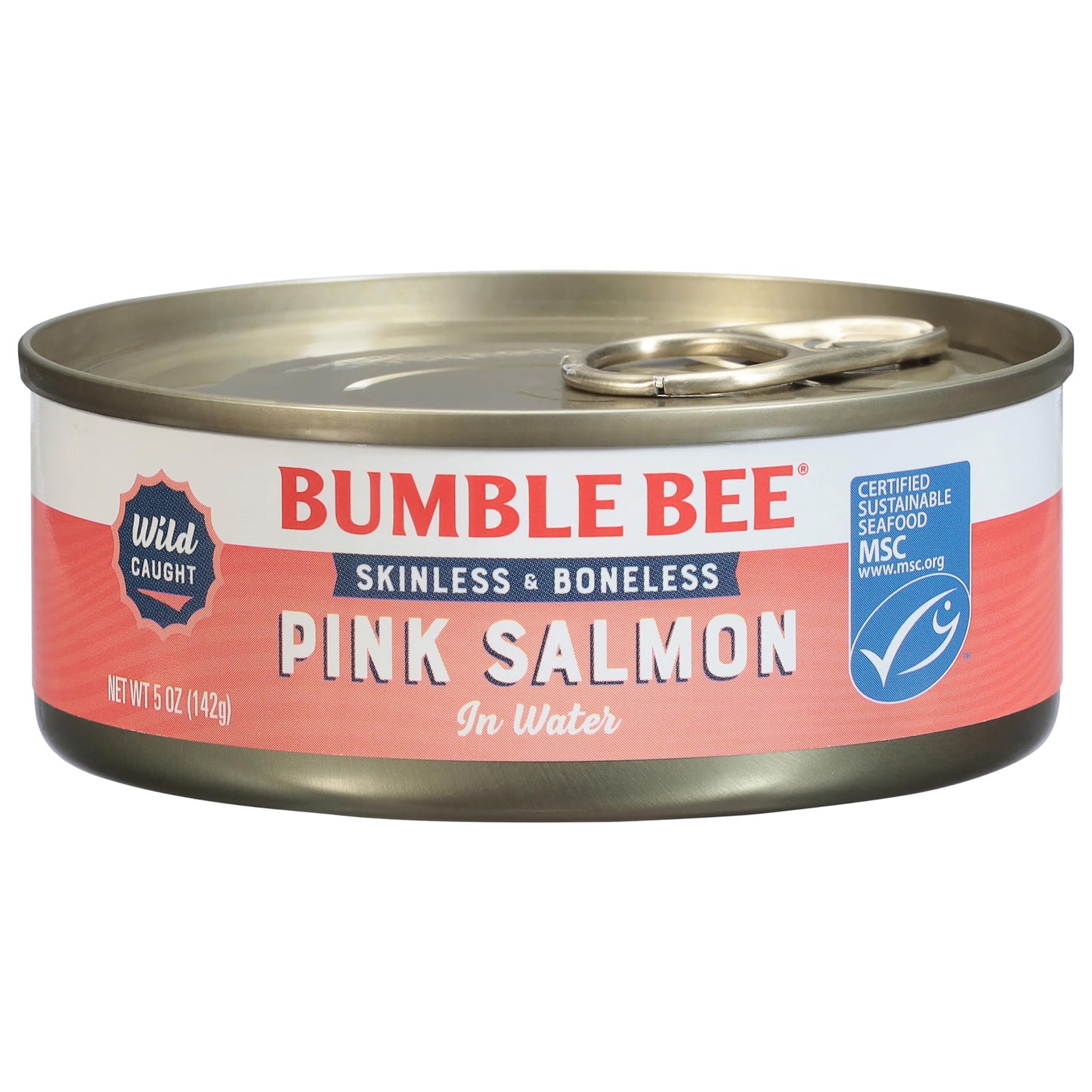 Bumble Bee Canned Pink Salmon, 14.75 oz Cans (Pack of 12) - Premium Wild Caught Salmon with Skin & Bones - 18g Protein per Serving - MSC Certified Sustainable Seafood, Non-GMO, Gluten Free, Kosher