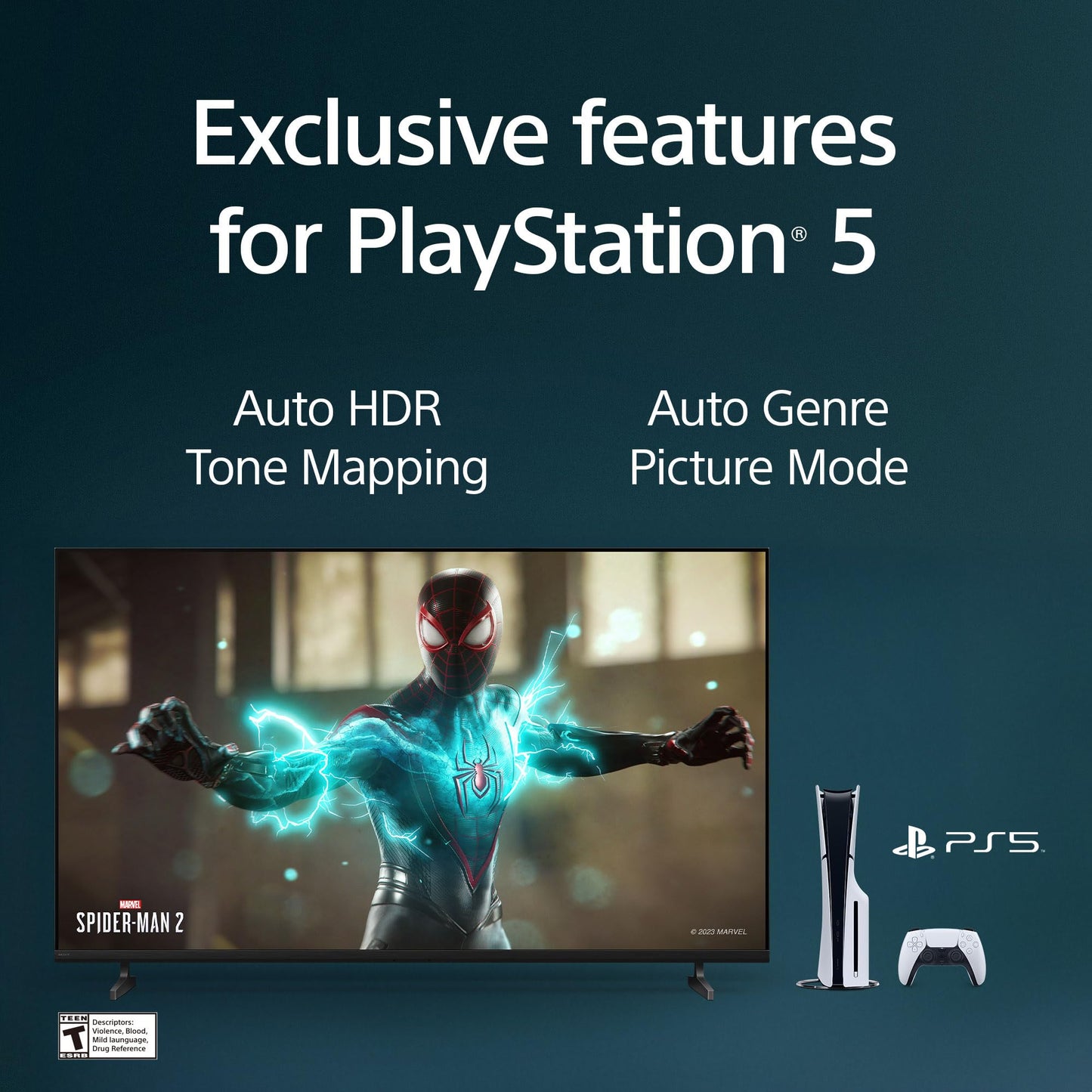 Sony BRAVIA 2 II 65 Inch 4K Ultra HD LED Smart TV with Google TV and Exclusive Features for PlayStation®5 (K-65S20M2), 2025 Model