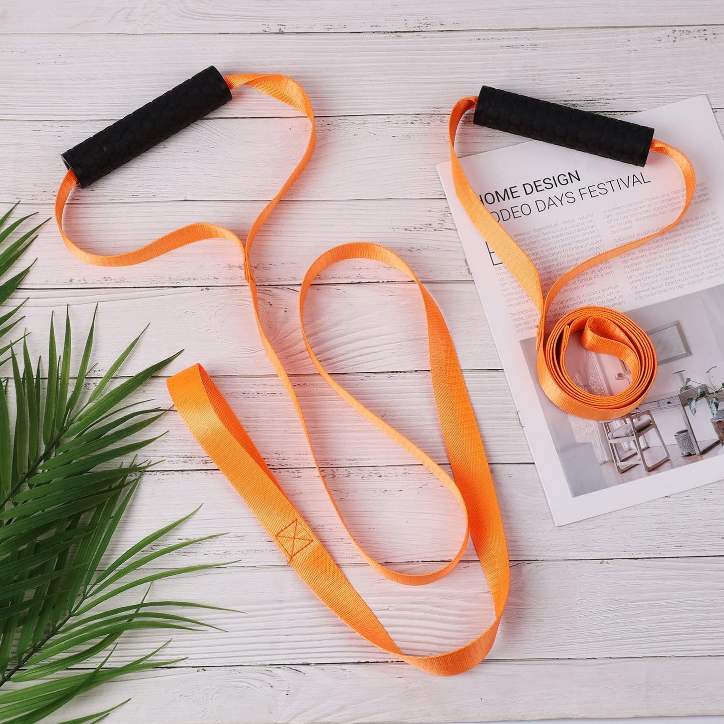 2pcs Deer Drag Harness, Orange Deer Puller Sled Rope with Self-Lock Loop and Easy-to-Grip Handle Deer Pull Strap Hunting Gear and Accessories for Men Hunting