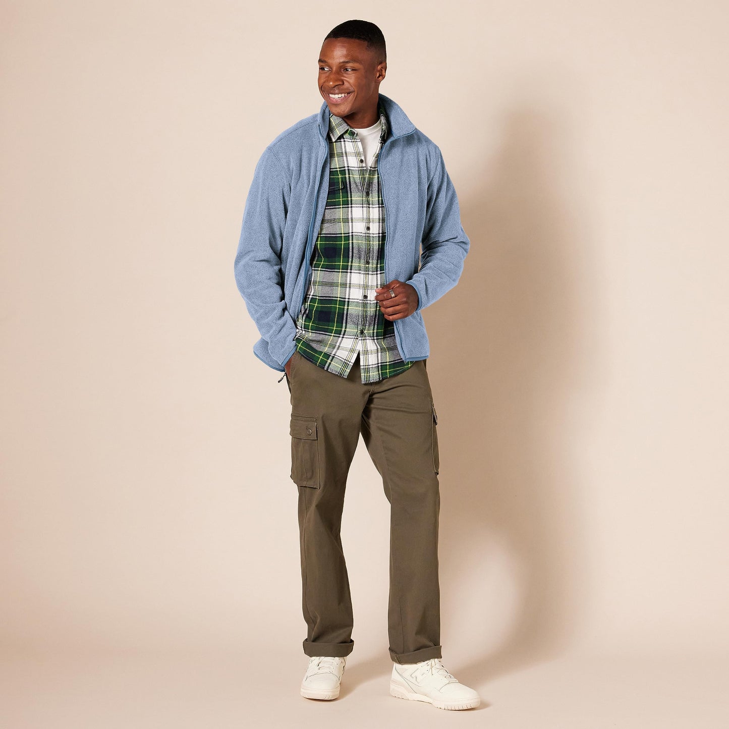 Amazon Essentials Men's Full-Zip Polar Fleece Jacket (Available in Big & Tall)