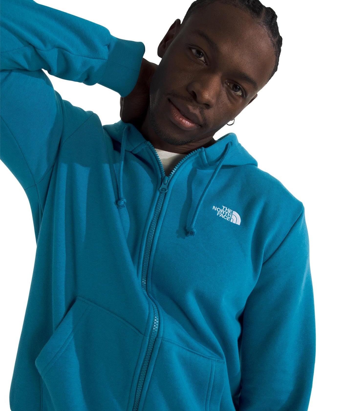 THE NORTH FACE Men's Evolution Simple Dome Full Zip Hoodie | 2 Piece Hood With Adjustable Drawcord, Classic Logo